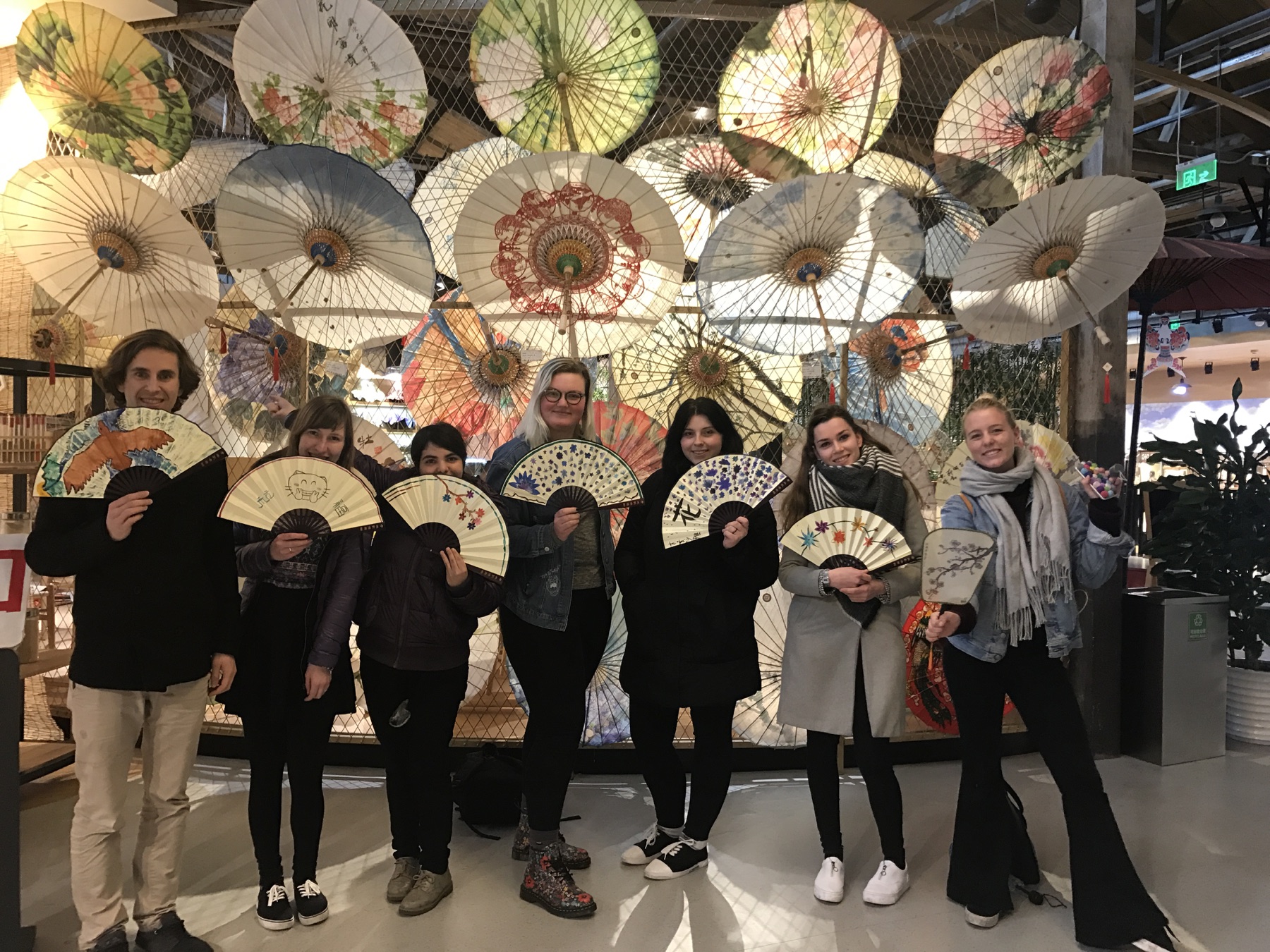 Yohoo au pairs at a monthly traditional fan activity