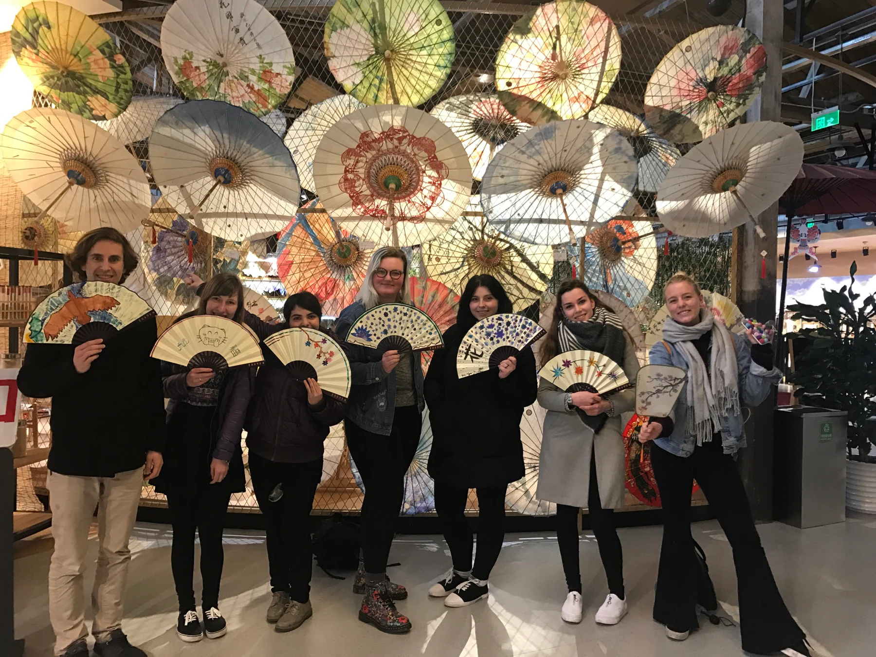 Yohoo au pairs at a monthly traditional fan activity